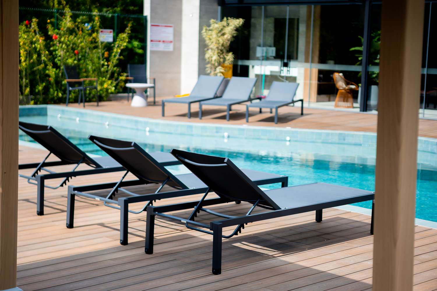 Uma pausa à beira da piscina